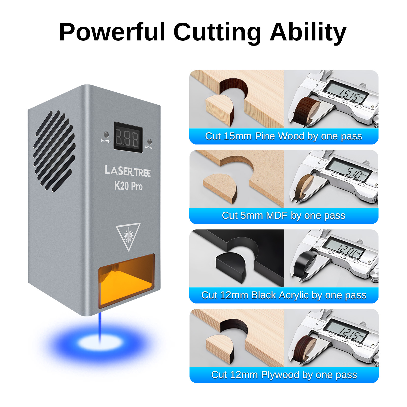 LASER TREE K20 20W Optical Pow - огляд і ціна Laser Engraving Software