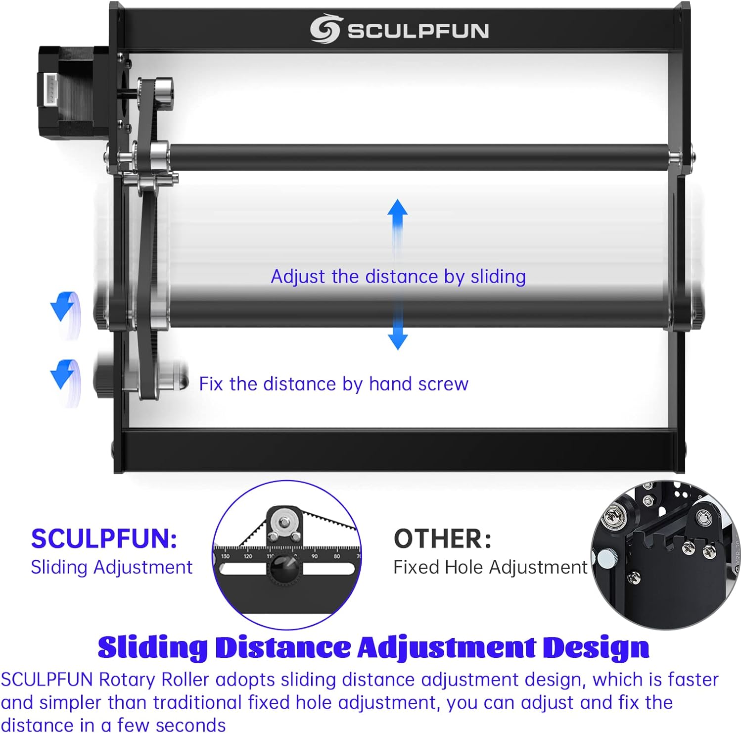 SCULPFUN Laser Rotary Roller L - огляд і ціна Rotary Axis Laser Engraver