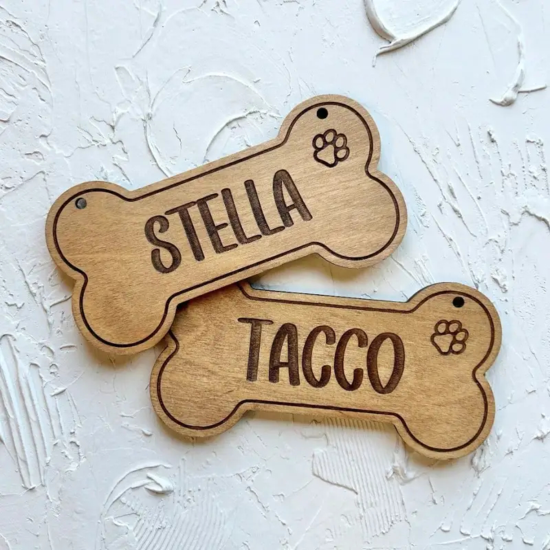 5PCS Custom Wooden Dog Tag - P - огляд і ціна Laser Engraving Software
