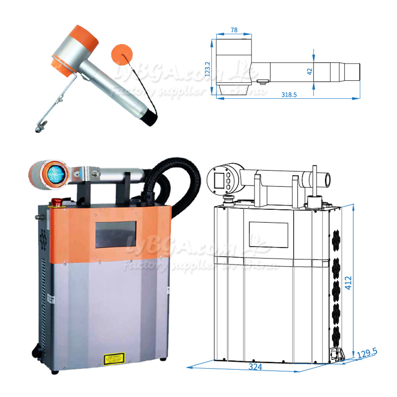 LY-LCG100A 100W Pulsed Laser C - огляд і ціна Industrial Laser Removal Machine