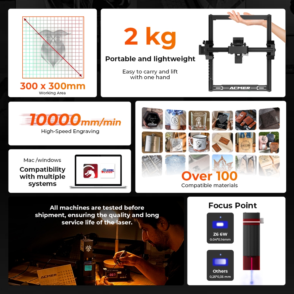 ELIDOR Z6 6W Laser Engraver an - огляд і ціна Laser Engraving Software